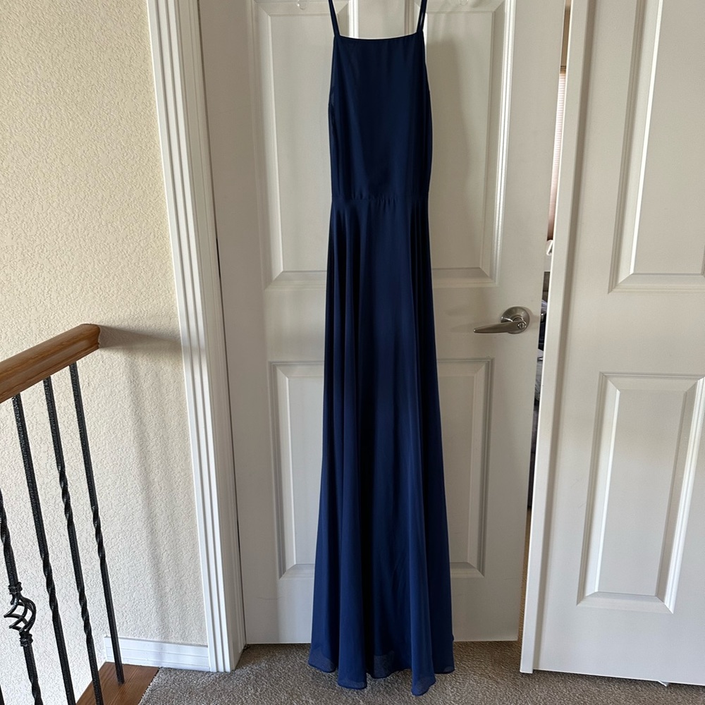 Lulu’s navy blue evening dress